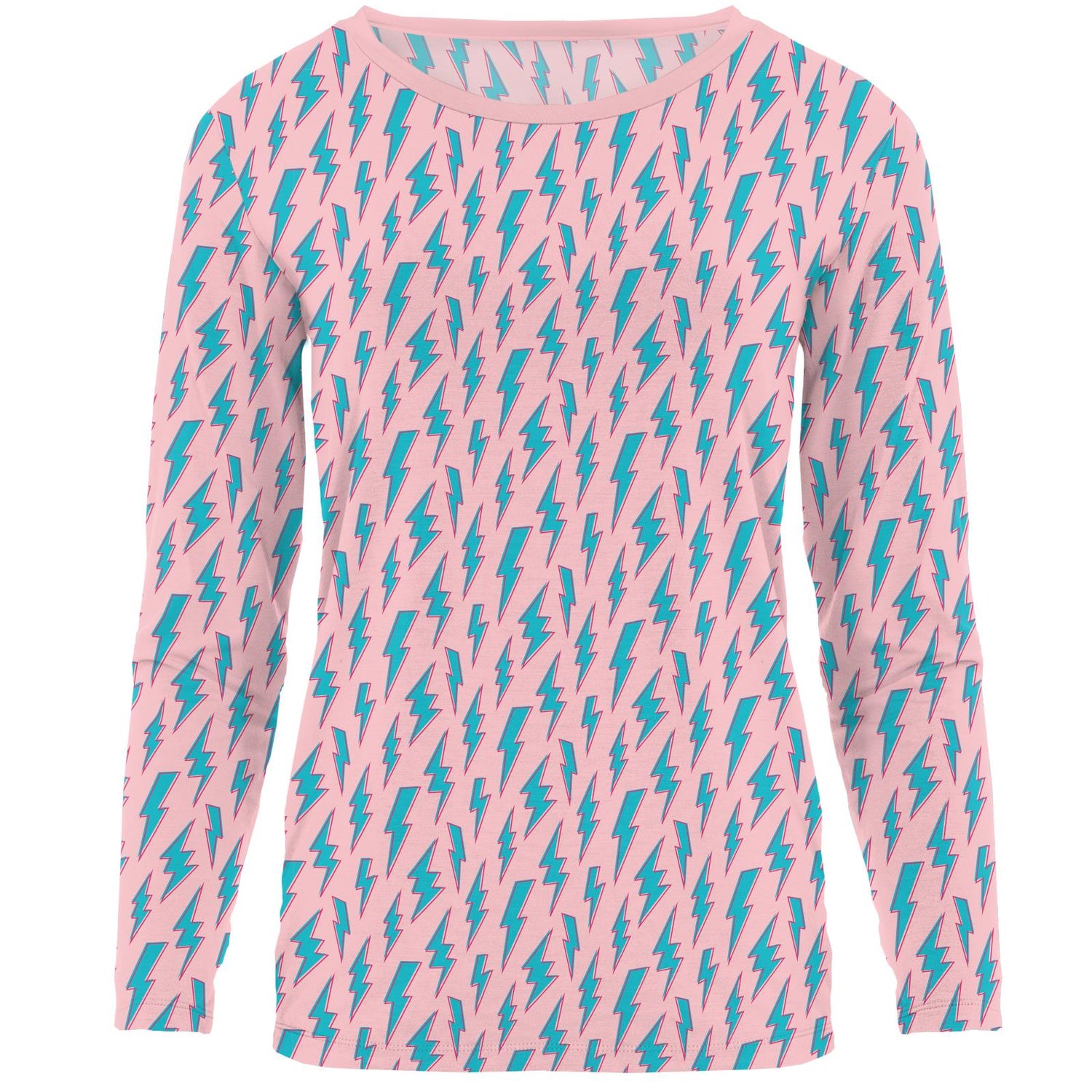 Women's Print Long Sleeve Loosey Goosey Tee in Lotus Lightning