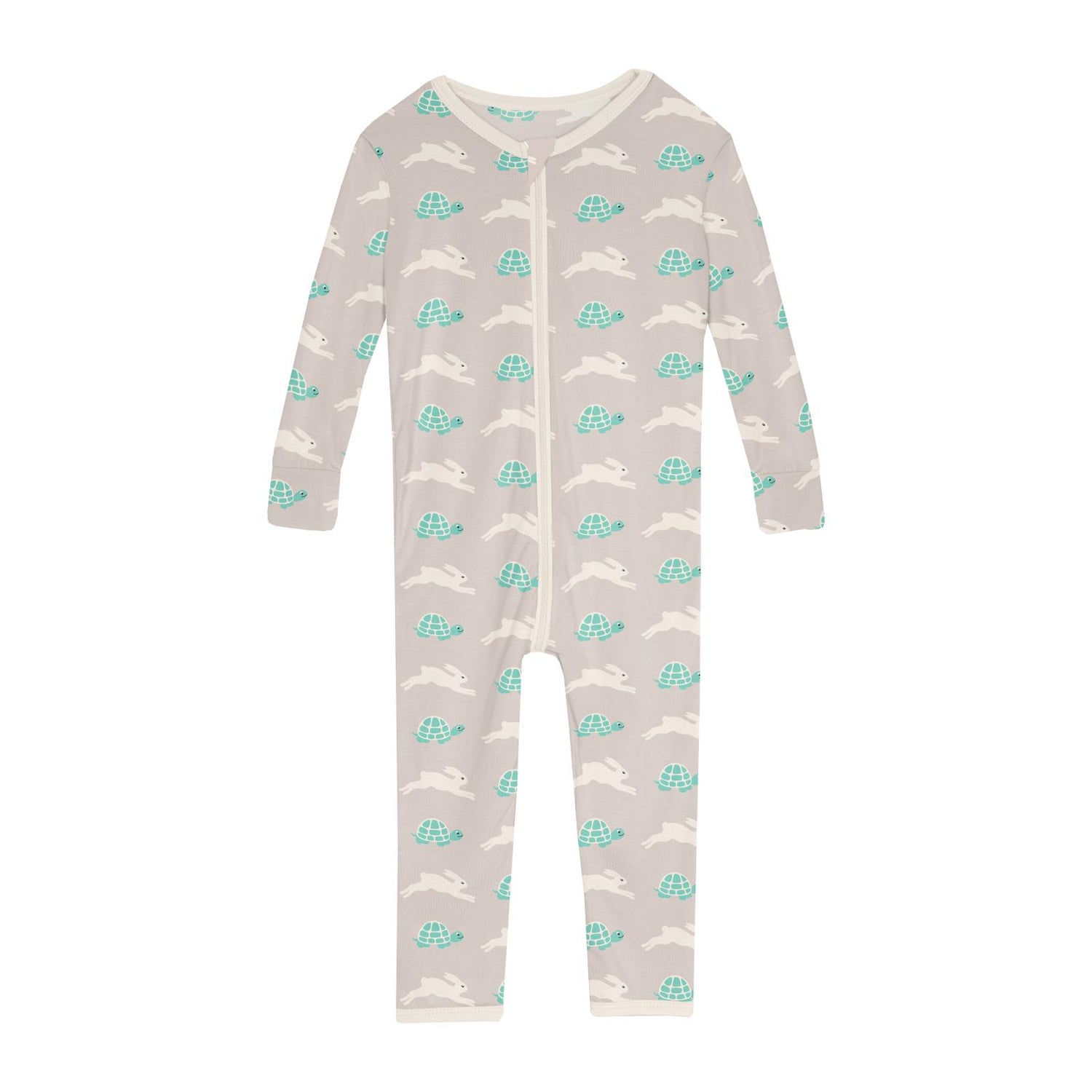 Print Convertible Sleeper with Zipper in Latte Tortoise and Hare