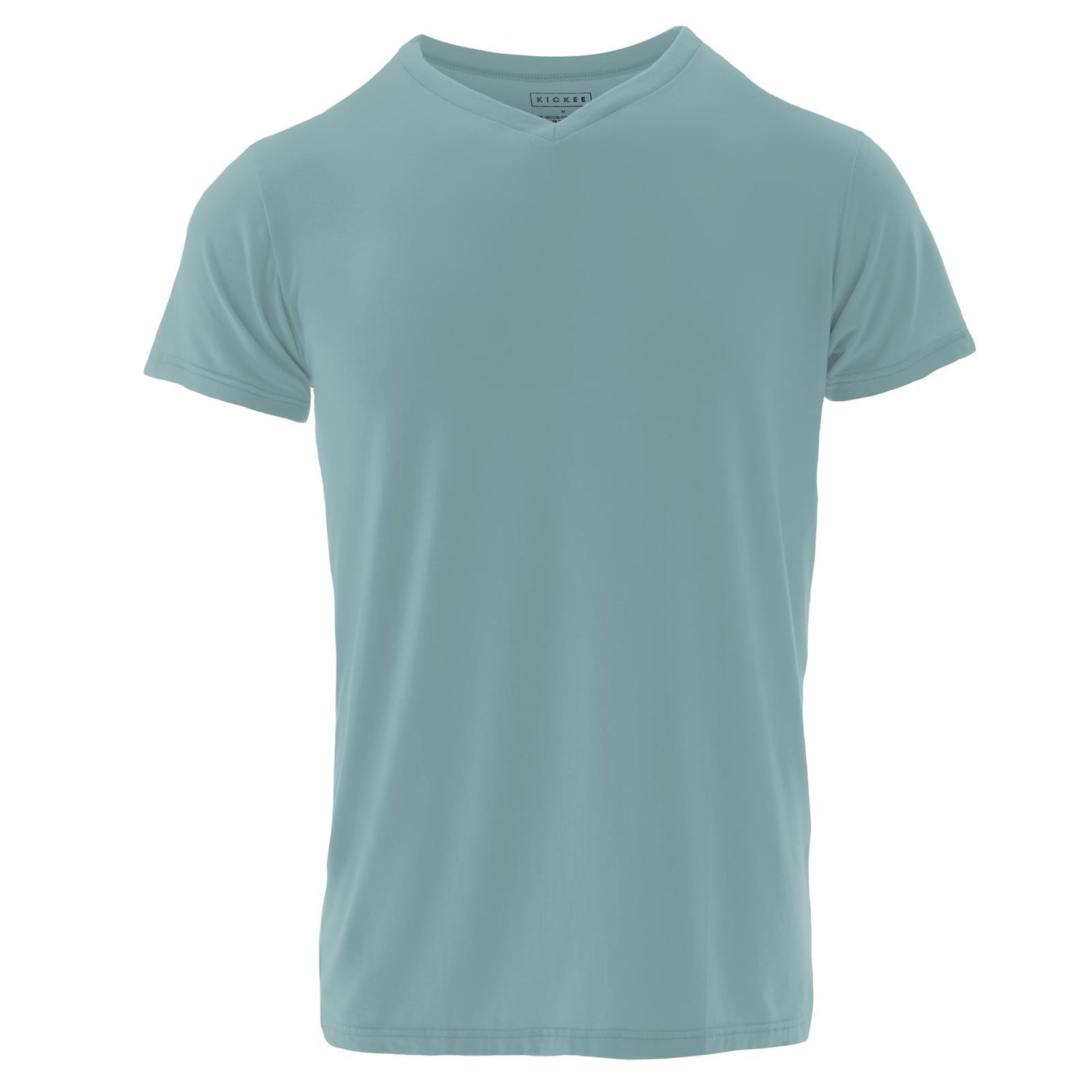 Men's Solid Short Sleeve V-Neck Tee in Jade