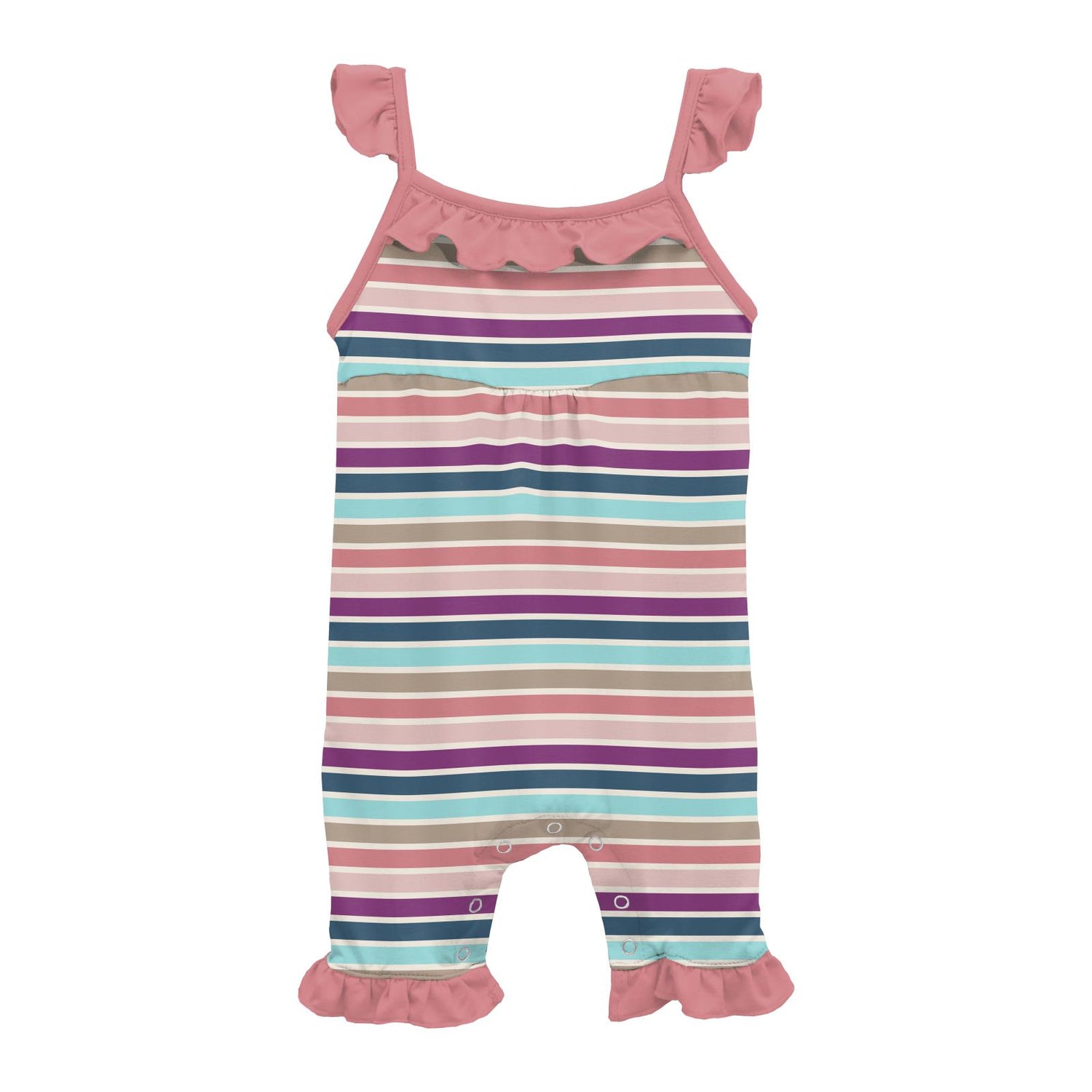 Print Wing Romper in Love Stripe