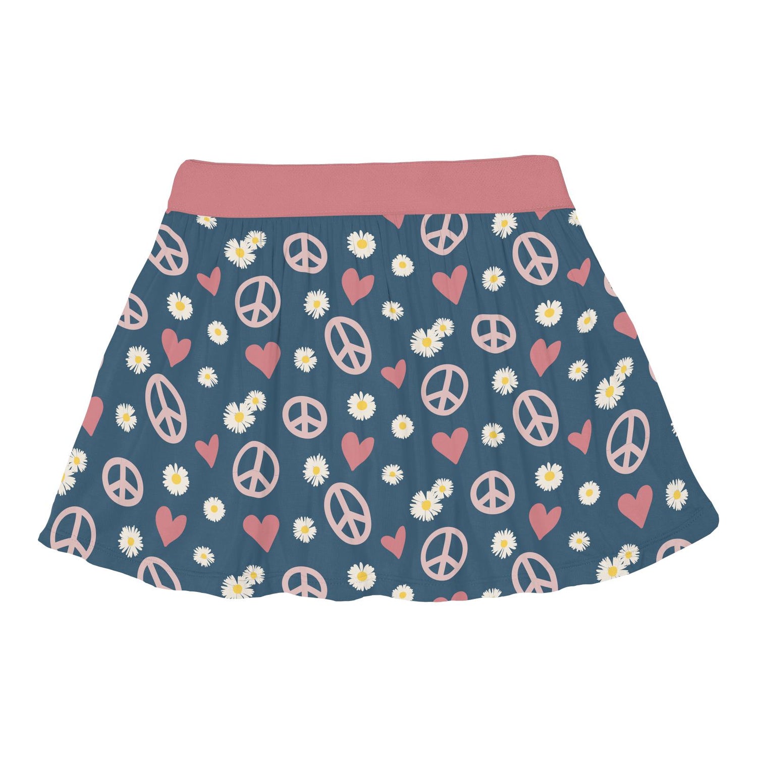 Print Swing Skort in Peace, Love and Happiness