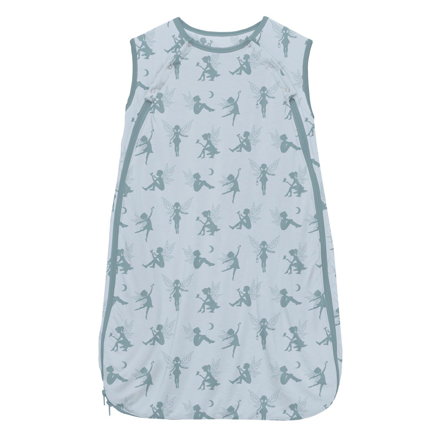 Print Fluffle Sleep Bag with Dual Access in Illusion Blue Forest Fairies