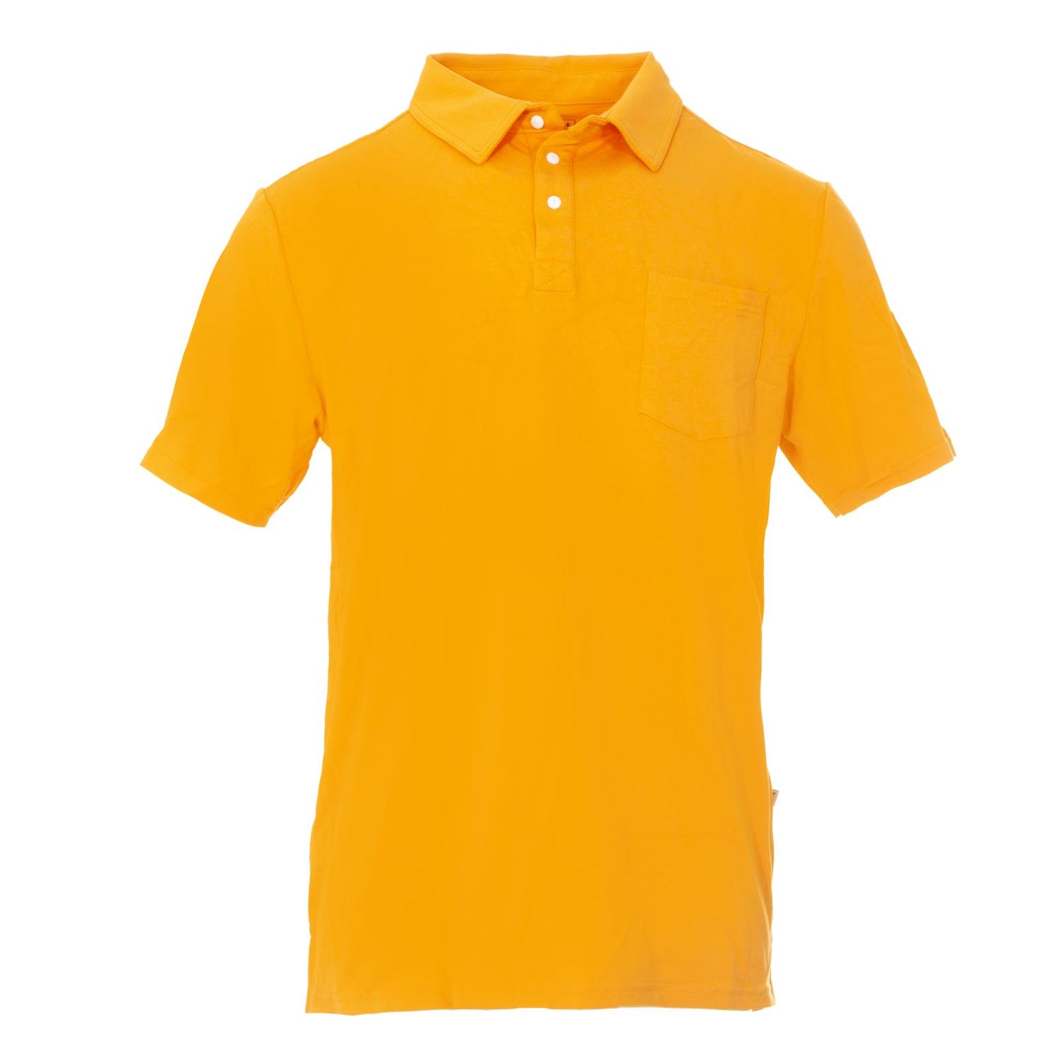 Men's Short Sleeve Luxe Jersey Polo in Apricot