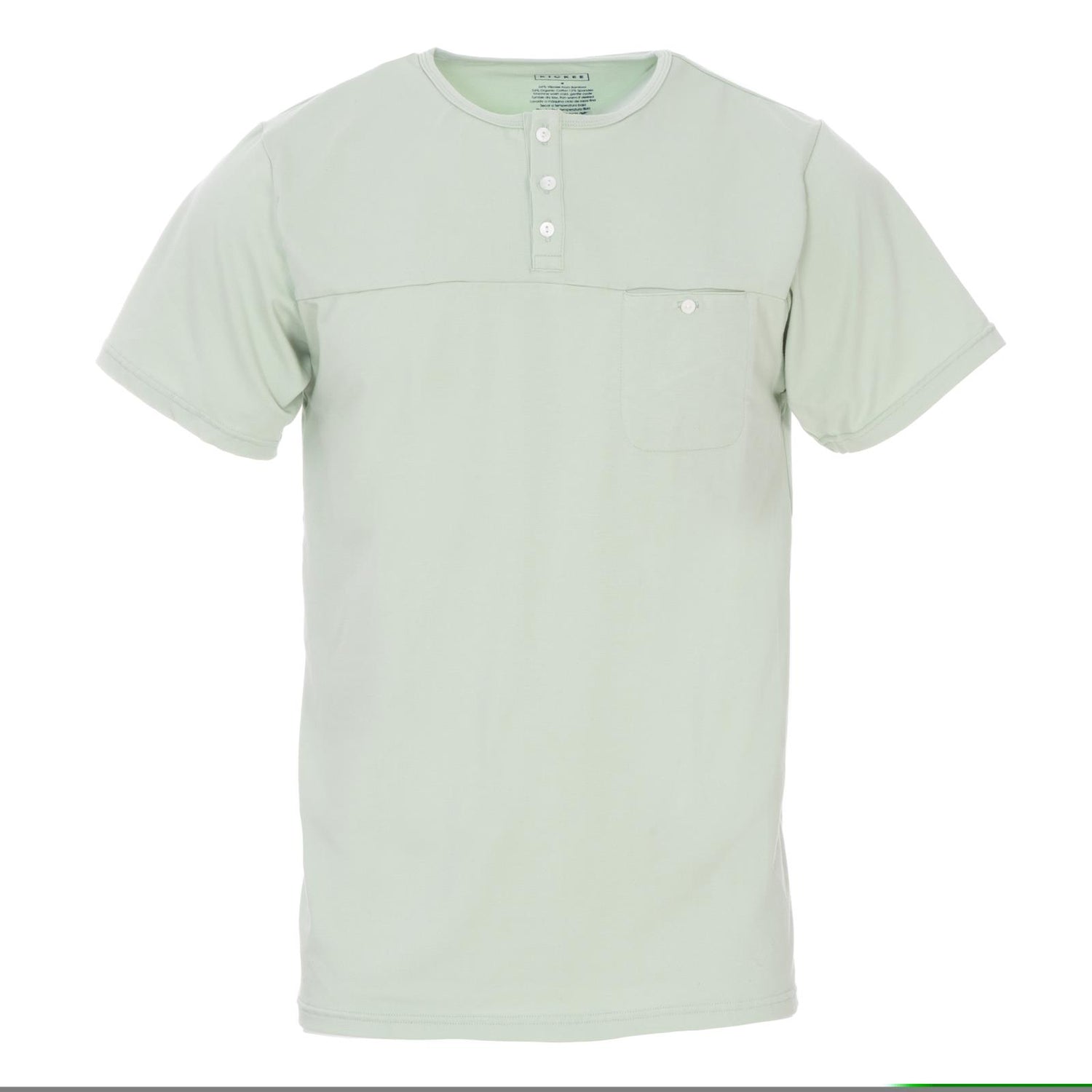 Men's Short Sleeve Luxe Jersey Henley in Aloe